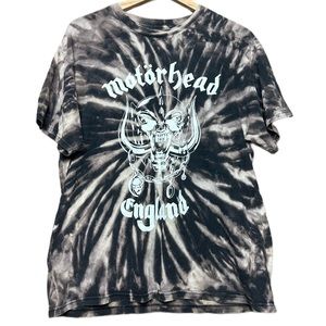 Custom Bleach‎ Dye Motörhead England Graphic Tee